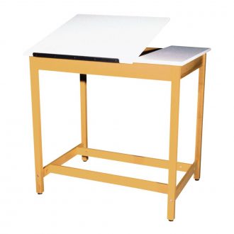 Drafting/Art Table with Plain Apron, 2-Piece Adjustable Top
