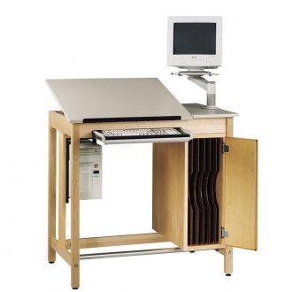 Drawing Table System with Board Storage