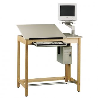 Drawing Table System with Plain Apron