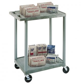 Economy 2-Shelf Lab Cart, Black