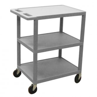 Economy 3-Shelf Lab Cart, Gray