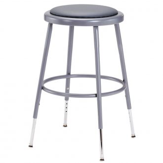 Upholstered Seat Stool 19 to 27'' H