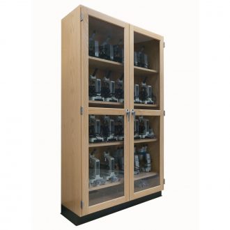 Microscope Storage Cabinet, 20 Compartments, 36 x 16 x 84'' H