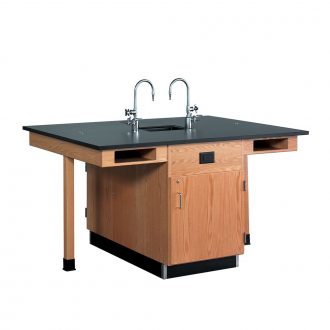 12-Student Double-Sided Service Center with Full Cupboard