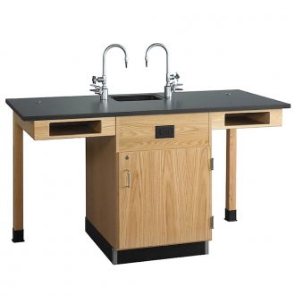 2-Student Single-Sided Service Center with Full Cupboard