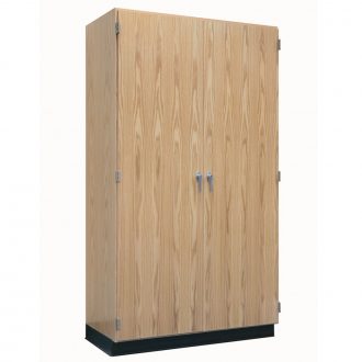 Wall Storage Cabinet with Hinged Oak Doors, 48'' W