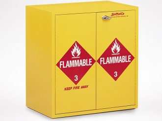 Jumbo Stacking Flammables Cabinet, Self-Closing Doors