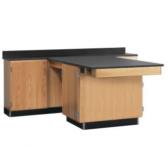 Perimeter Workstation with Full-Height Doors on All Cabinets with Flat-Top