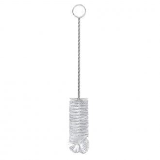 Test Tube Brush, White Nylon Bristles, 9''