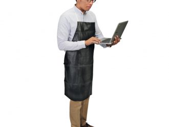 Black Rubberized Laboratory Apron, Small