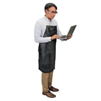 Black Rubberized Laboratory Apron, Small