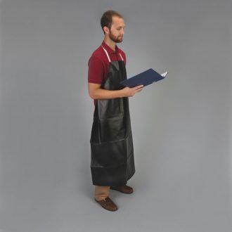 Laboratory Apron, Black Rubberized, Large
