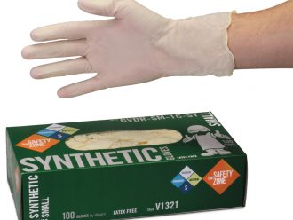 Latex-Free Gloves, Powdered, Small, Dispenser of 100