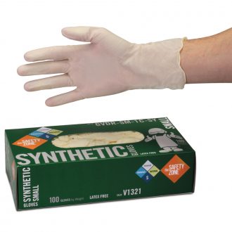 Latex-Free Gloves, Powdered, Small, Dispenser of 100