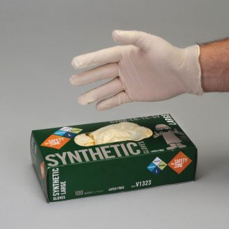 Latex-Free Gloves, Powdered, Large, Dispenser of 100