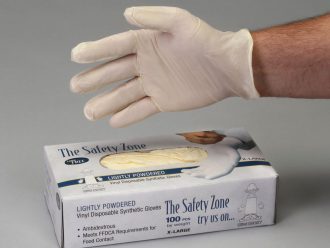 Latex-Free Gloves, Powdered, X-Large, Dispenser of 100