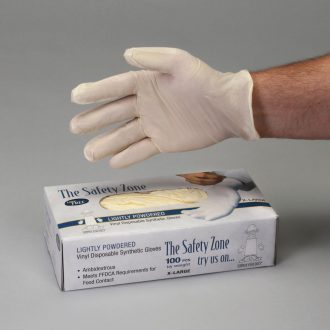 Latex-Free Gloves, Powdered, X-Large, Dispenser of 100