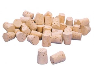 XXXX Quality Cork Stoppers, Size 0, Top: 10 mm, Bottom: 7 mm, Pack of 100