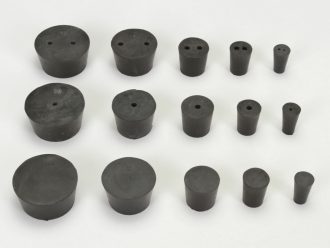 Rubber Stopper, One-Hole, Size 0, Top: 17mm, Bottom: 13mm, Approx. No. per lb: 77