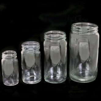 Specimen Jar, Glass, Screw-Cap (Not Included), Tall Form, 4 oz, Pack of 12, Cap Diameter 48 mm