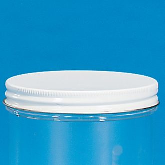 Screw Caps, White Enamel Metal, 120 mm, Pack of 12