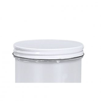 Screw Caps, White Enamel Metal, 38 mm, Pack of 12