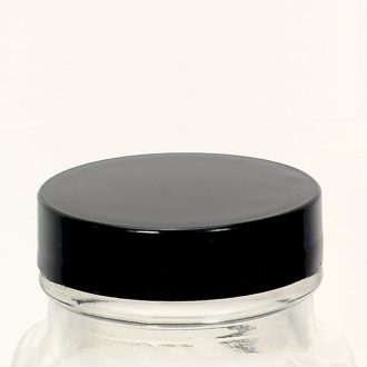 Screw Caps, Black Molded, 48 mm, Pack of 12