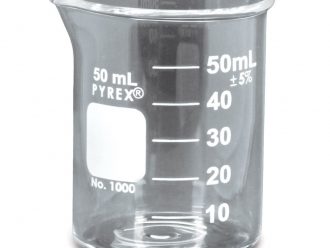 Pyrex® Glass Griffin Beaker, Low Form, Measuring, 50 mL