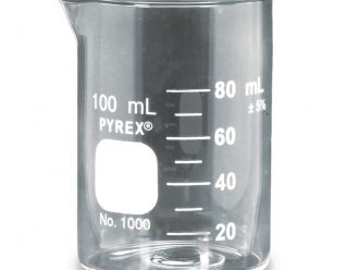 Pyrex® Glass Griffin Beaker, Low Form, Measuring, 100 mL