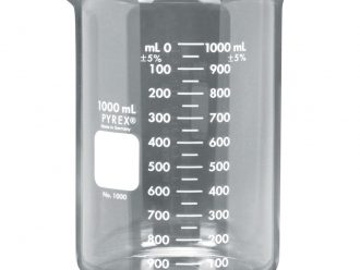Pyrex® Glass Griffin Beaker, Low Form, Measuring, 1,000 mL