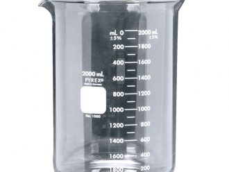 Pyrex® Glass Griffin Beaker, Low Form, Measuring, 2,000 mL
