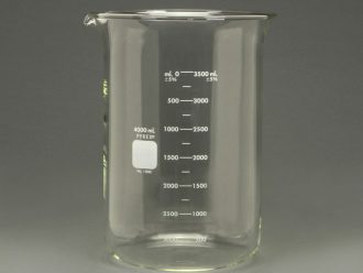 Pyrex® Glass Griffin Beaker, Low Form, Measuring, 4,000 mL