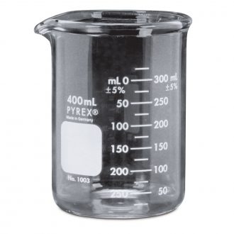Pyrex® Glass Griffin Beaker, Low Form, Heavy Duty, 400 mL