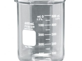 Pyrex® Glass Griffin Beaker, Low Form, Heavy Duty, 600 mL