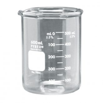 Pyrex® Glass Griffin Beaker, Low Form, Heavy Duty, 600 mL