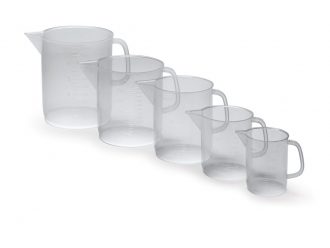 Polypropylene Beakers with Handles, Set of 5