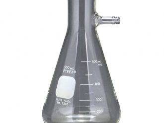 Pyrex® Glass Filtering Flask, Heavy-Walled, with Side Tubulation, 500 mL