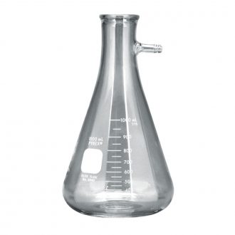 Pyrex® Glass Filtering Flask, Heavy-Walled, with Side Tubulation, 1,000 mL