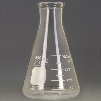 Pyrex® Glass Erlenmeyer Flask, Measuring, 250 mL, Case of 48