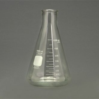 Pyrex® Glass Erlenmeyer Flask, Measuring, 1,000 mL, Case of 24