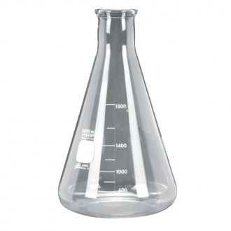 Pyrex® Glass Erlenmeyer Flask, Measuring, 2,000 mL, Case of 8