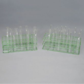 Scienceware Wire Test Tube Rack, for 20 to 24 mm Tubes, 40 holes, green epoxy coating