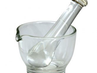 Mortar and Pestle, Glass, 4 oz
