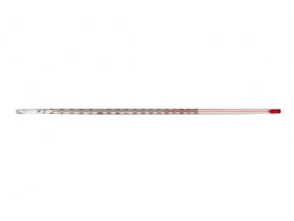 Red Spirit-Filled Total Immersion 12'' Thermometer (-20 to 150 C)