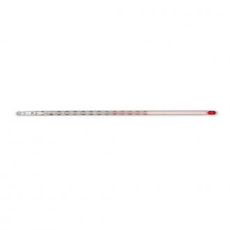 Red Spirit-Filled Partial Immersion 12'' Thermometer (-20 to 110 C)