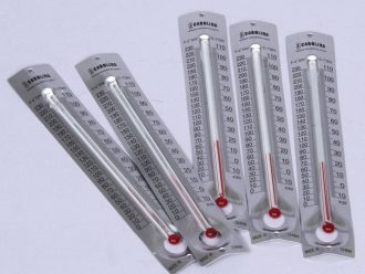 Immersion Thermometer, -10 to 110° C (0 to 230° F), Pack of 5