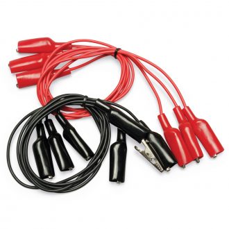 Insulated Alligator Clips on Both Ends, Pack of 6
