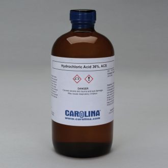 Hydrochloric Acid, 12.1 M, in Glass Bottle, ACS Grade, 500 mL