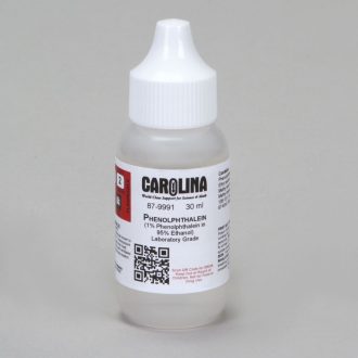 Phenolphthalein, 1% in 95% alcohol, in dropper bottle, Laboratory Grade, 30 mL