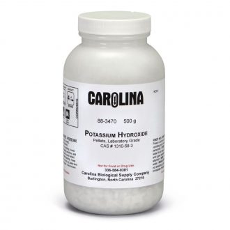 Potassium Hydroxide, Pellets, Laboratory Grade, 500 g